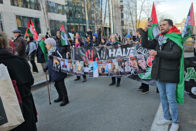 Brüksel’de yüzlerce kişi Filistin için bir araya geldi