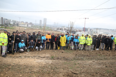 Nilüfer'de genç eller, gelecek için fidan dikti