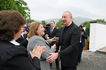 İlham Aliyev'den Azerbaycan'ın Ermeni işgalinden kurtardığı Hocalı şehrine ziyaret