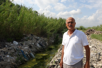 Sulama kanalı ve çevresi çöp yığınlarıyla doldu