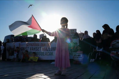 Üsküdar'da İsrail protestosu!