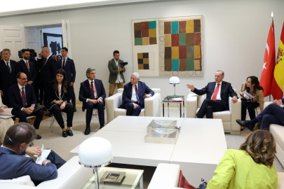 Cumhurbaşkanı Erdoğan ve İspanya Başbakanı Sanchez yemekte bir araya geldi