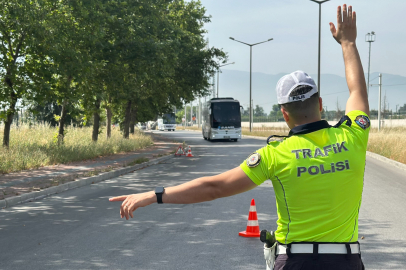 Bursa'da terminal çıkışında otobüsler teker teker durduruldu