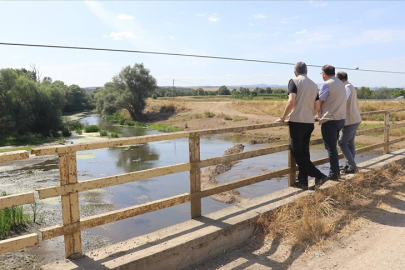 Tunca Nehri'nde su seviyesi azaldı!