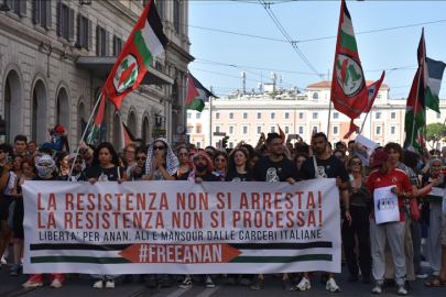 İtalya'da Filistin'e destek yürüyüşü!