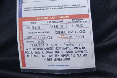 268 bin 821 lira su faturası! Gözlerine inanamadı