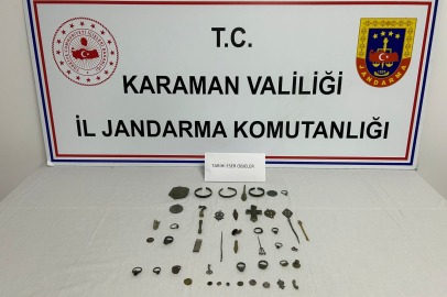 Karaman'da tarihi eser operasyonu: 47 parça ele geçirildi!