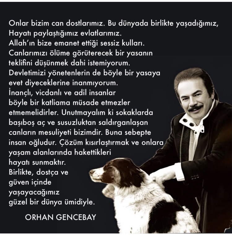 Sosyal medyada gündem oldu ...Orhan Gencebay sokak hayvanları için ne dedi?  Bursa Hayat Gazetesi -2