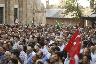 Bursa'da Haniye için basın açıklaması yapıldı!