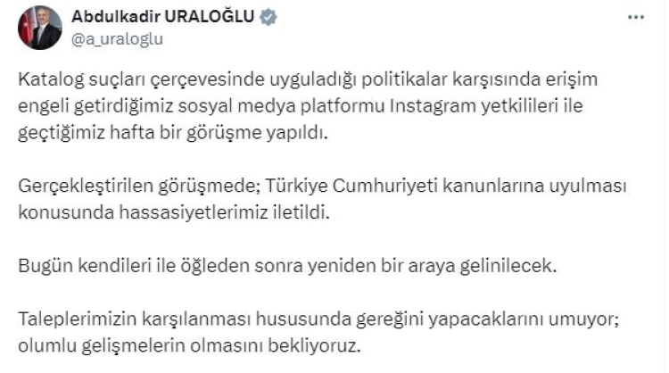 Erişim engeli kalkacak mı? Bakan Uraloğlu Instagram yetkilileriyle görüşecek - Bursa Hayat Gazetesi-2