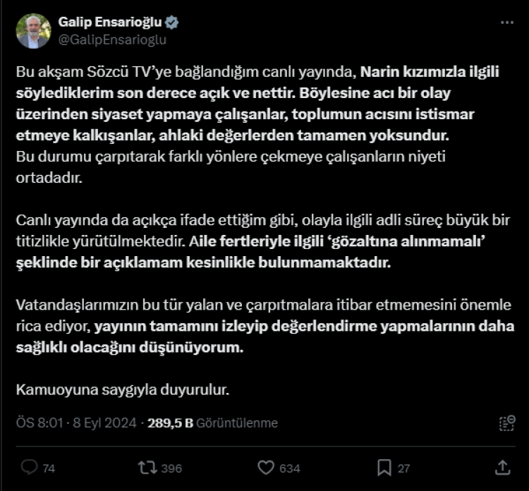 AK Parti Diyarbakır Milletvekili Ensarioğlu sözlerine açıklık getirdi! Bursa Hayat Gazetesi -2