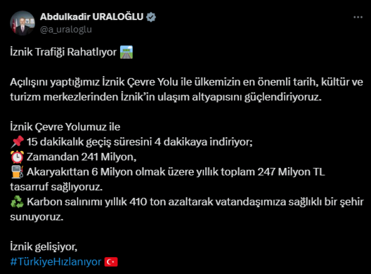 İznik trafiği rahatlıyor! Geçiş süresi 4 dakikaya düştü Bursa hayat Gazetesi -2