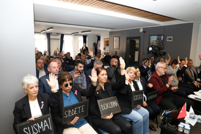 Mudanya Belediye Meclisi'nde kadınlar şiddeti protesto etti