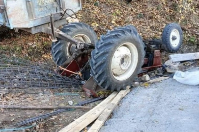 Bursa'nın Keles ilçesinde feci traktör kazası!