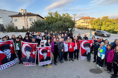 Mysia Yolları'nda Atatürk'ü anma yürüyüşü düzenlendi!