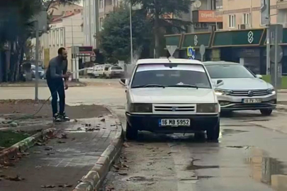 Bursa’da sokak çeşmesinde araç yıkayan sürücüye para cezası