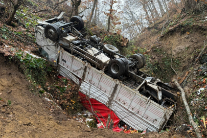 İznik'te devrilen kamyona 4 gün sonra ulaşıldı!