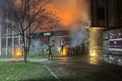 Bursa'da Botanik Park’ta bulunan otelin çatısında yangın!