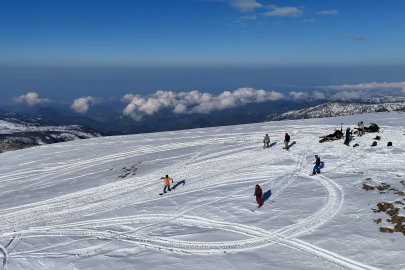 Handüzü Yaylası, snowboardçuların ilgi odağı oldu